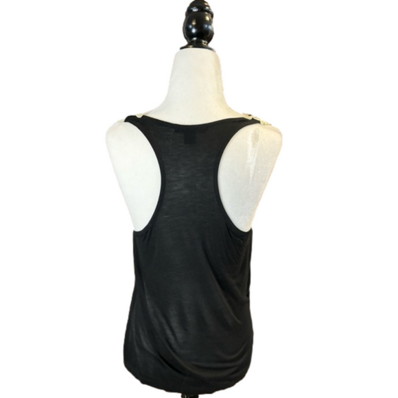 Vintage Black and Lace Forever 21 Tank Top Size Small - Picture 3 of 5